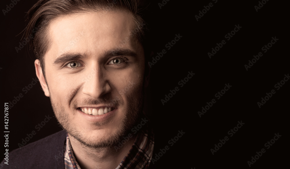 Obraz premium young man close up portrait