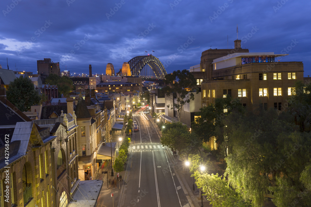 Night, Sydney city building