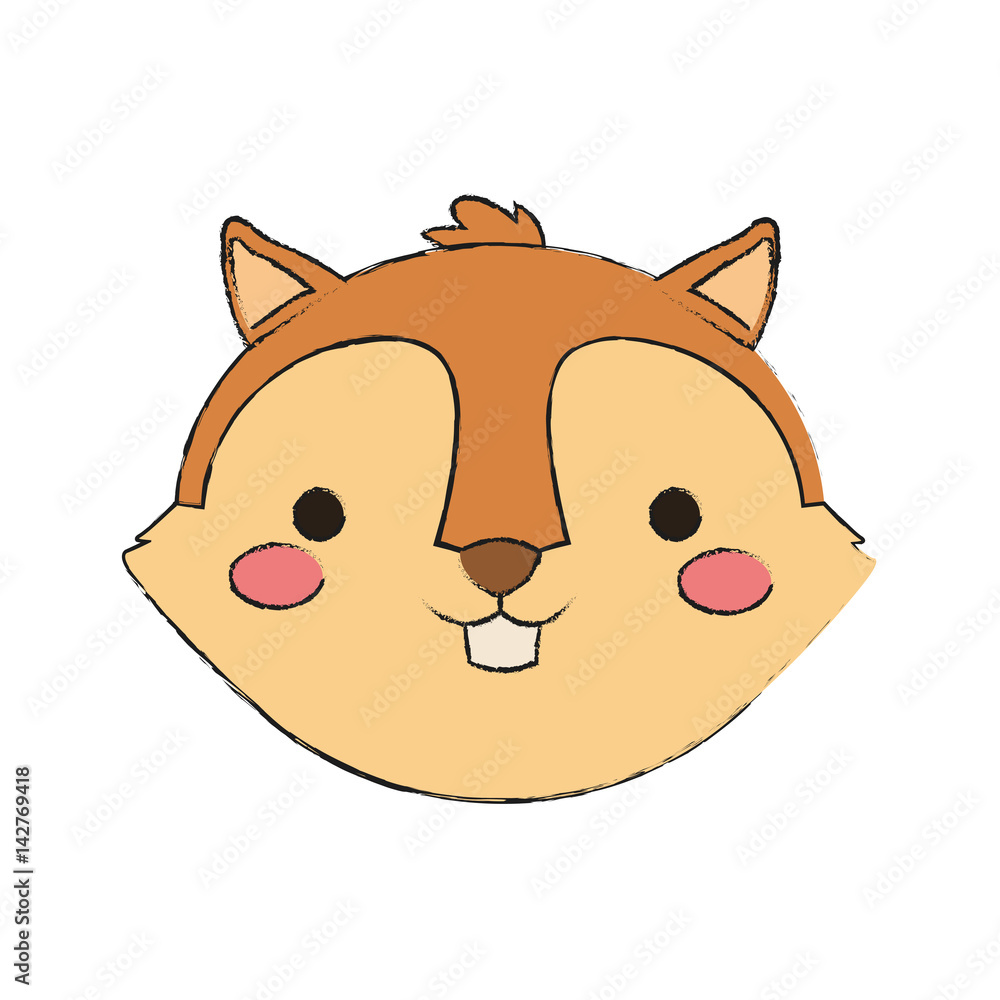 cute squirrel icon over white background. vector illustration cute squirrel icon over white background. vector illustration
