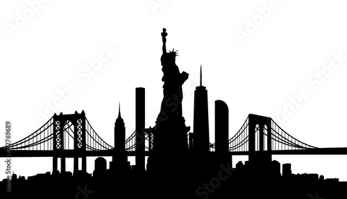 New York City skyline vector