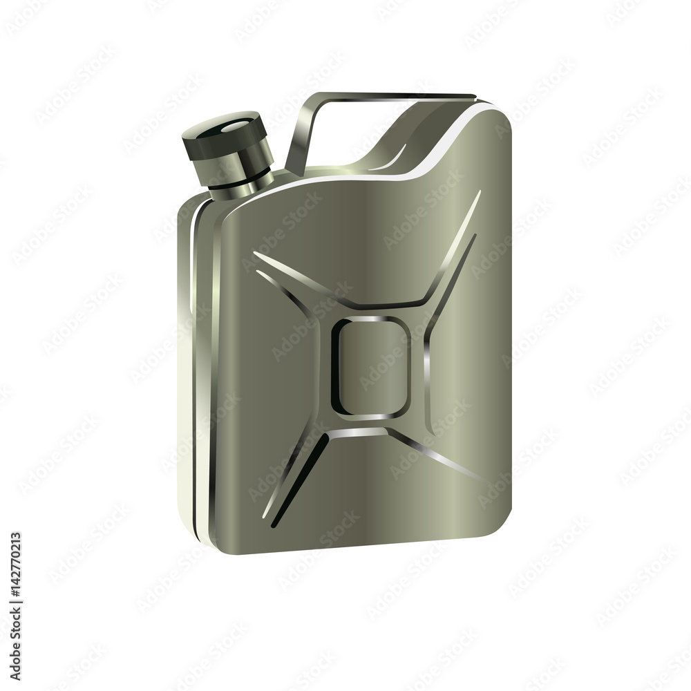 Plastic canister isolated on white background, realistic vector Plastic canister isolated on white background, realistic vector
