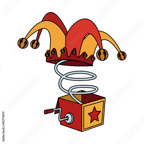 jack in the box toy icon image vector illustration design 