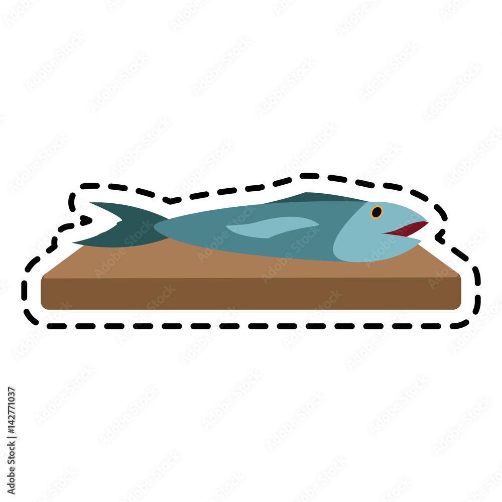 Fototapeta premium fish food icon image vector illustration design 