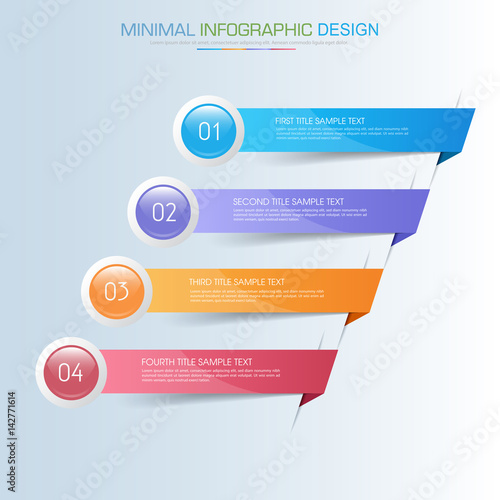 Infographic Elements with business icon on full color background  process or steps and options workflow diagrams,vector design element eps10 illustration