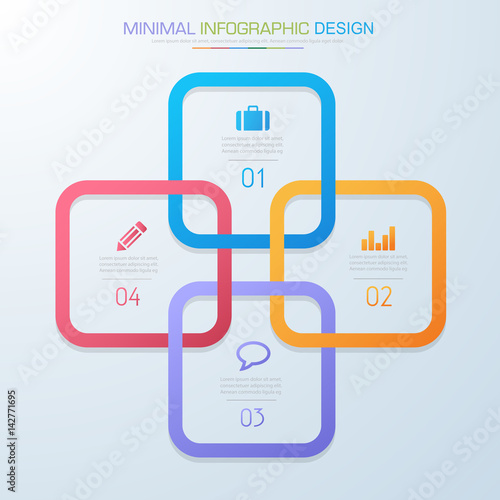 Infographic Elements with business icon on full color background  process or steps and options workflow diagrams,vector design element eps10 illustration