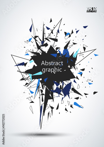 Graphic illustration with geometric pattern.