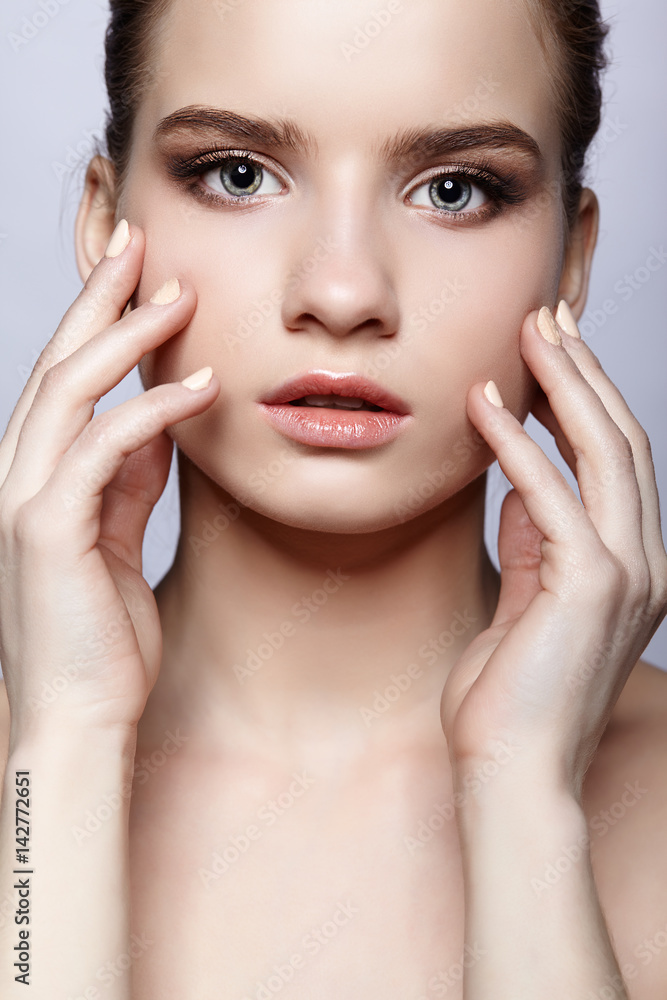 Young teen female beauty portrait with day makeup Young teen female beauty portrait with day makeup