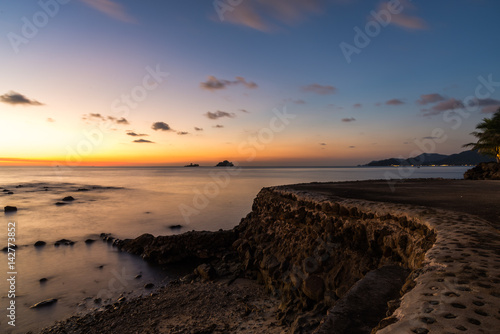 beautiful seascape and twilight sky, colorful cloudscape background, Koh Chang Thailand