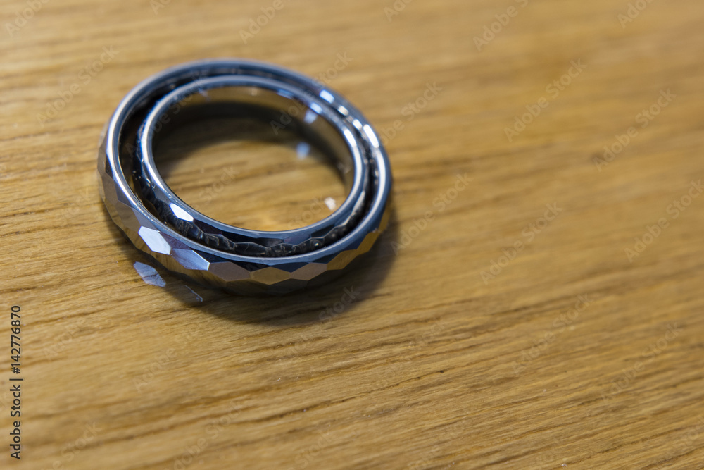 Two wedding rings made of tungsten. Two wedding rings made of tungsten.