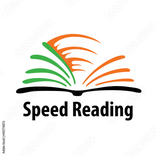 Logo for speed reading courses or words per minute test.