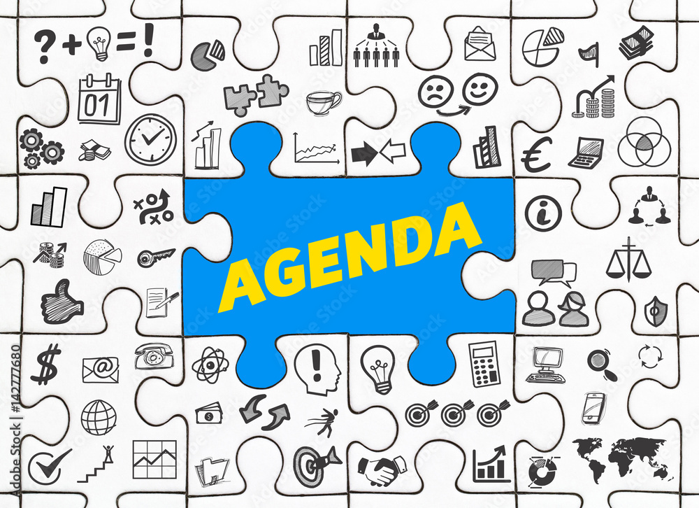 Agenda / Puzzle mit Symbole Agenda / Puzzle mit Symbole