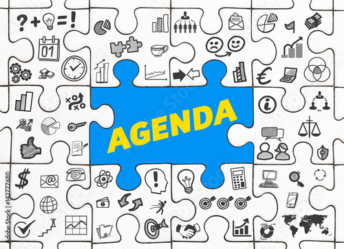 Agenda   Puzzle mit Symbole