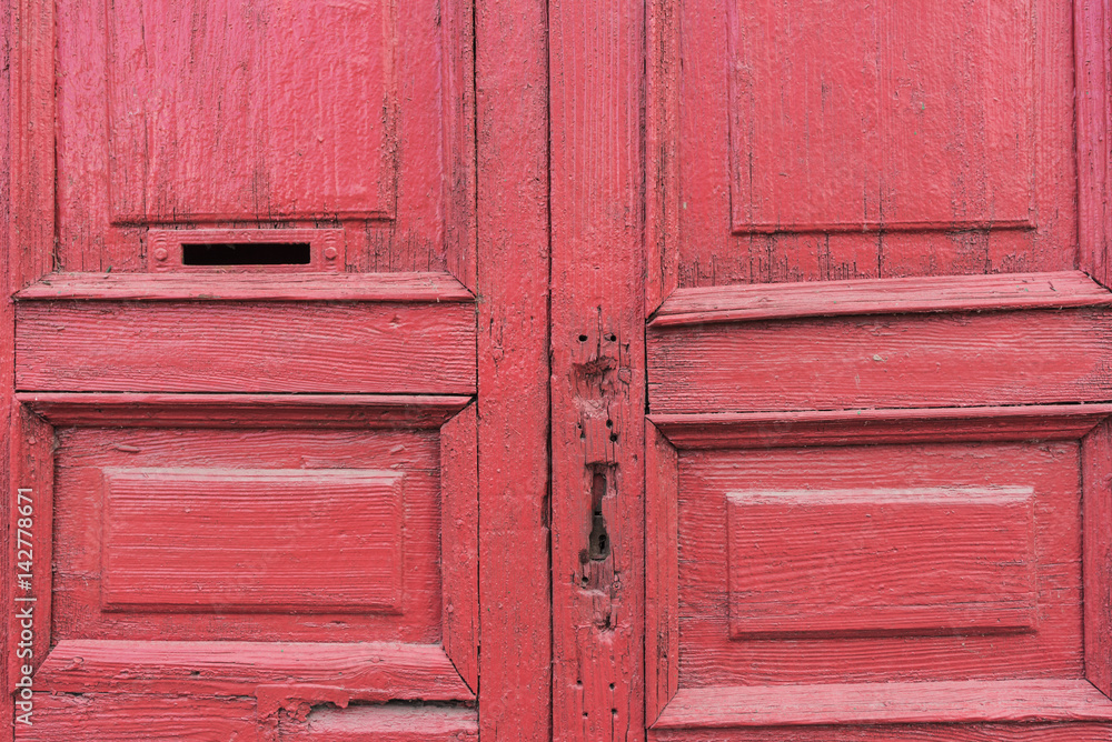 old vintage red doors