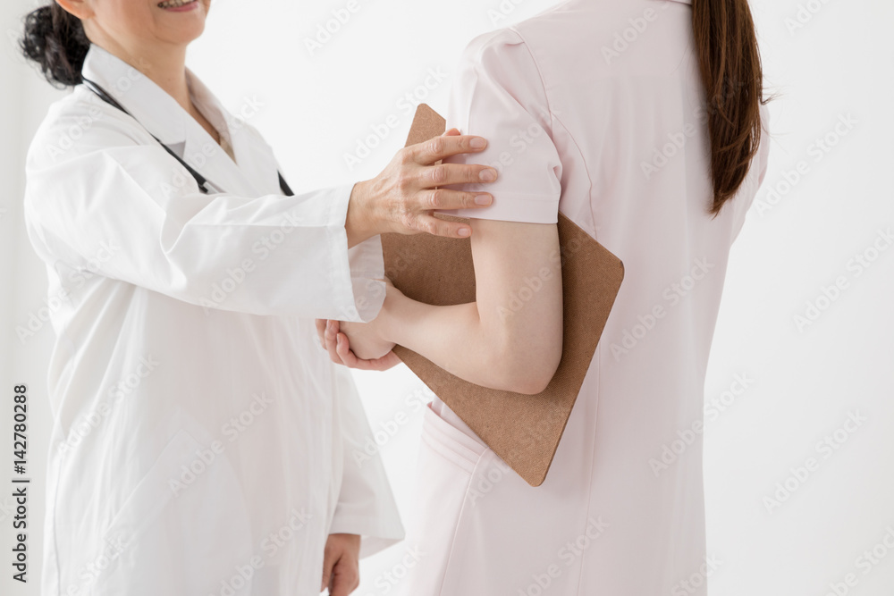 医者と看護師、女医、激励 医者と看護師、女医、激励