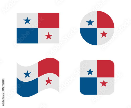 set 4 flags of panama