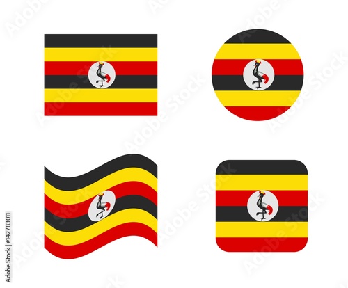 Free Download set 4 flags of uganda - GFXLoad