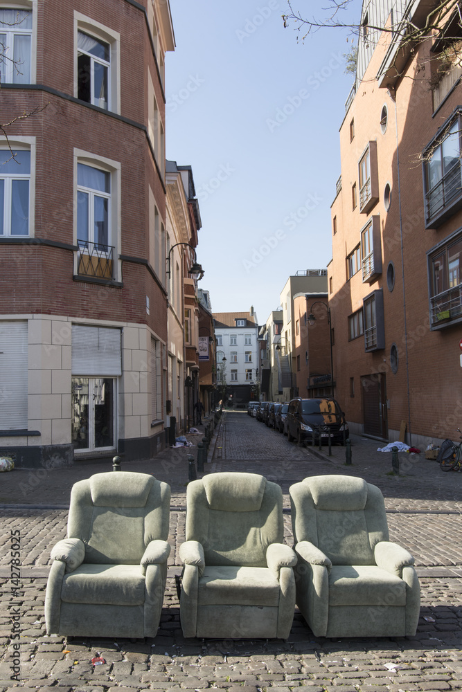 Obraz premium Flea market in Brussels