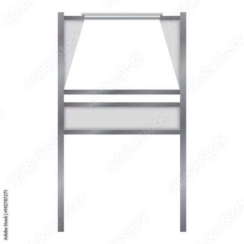 Foldable advertising board mockup, realistic style