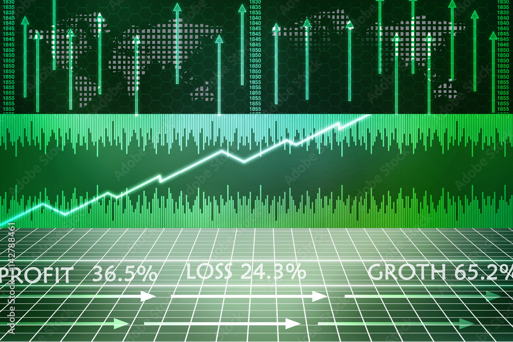 Obraz premium Stock market online business concept. business Graph 