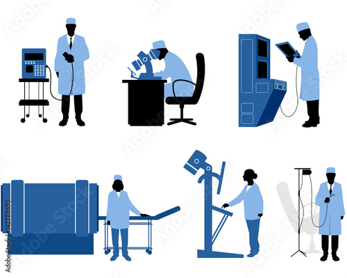Medics with equipment