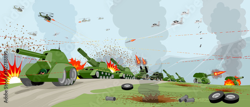 Armies on battlefield