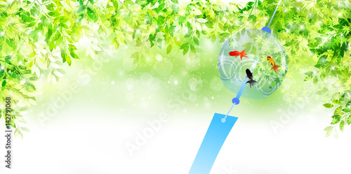 金魚 風鈴 新緑 背景 Stock Vector Adobe Stock 金魚 風鈴 新緑 背景 Stock Vector Adobe Stock