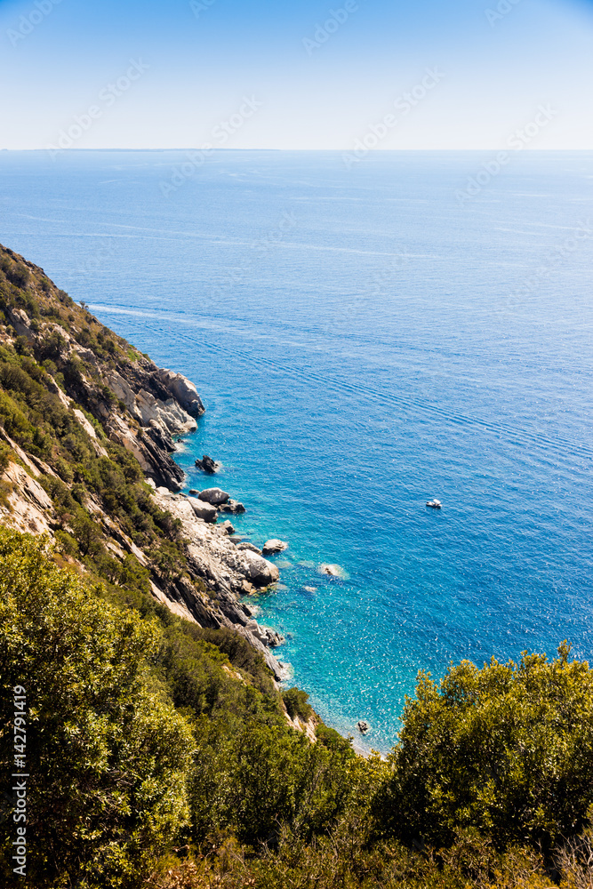 Elba island sea near Pomonte, Italy
