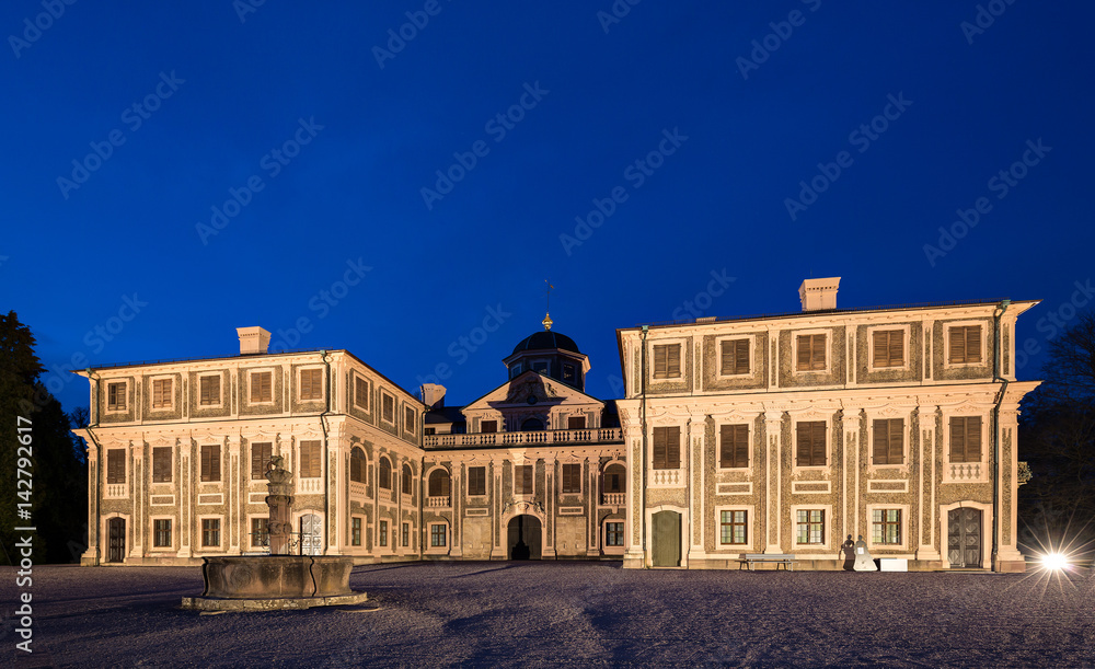 Schloss Favorite zur blauen Stunde, Rastatt Förch