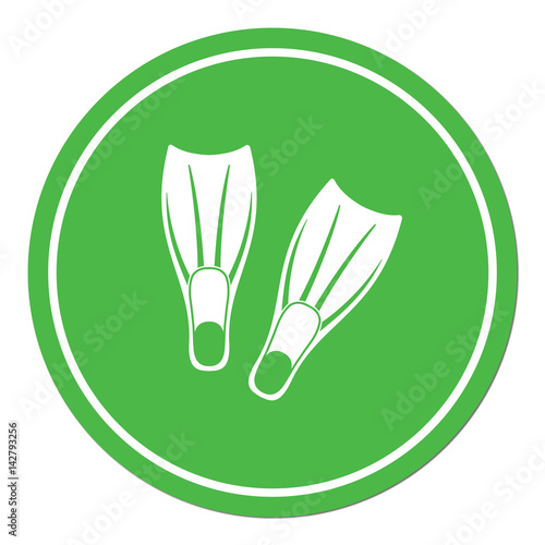 Diving flippers icon
