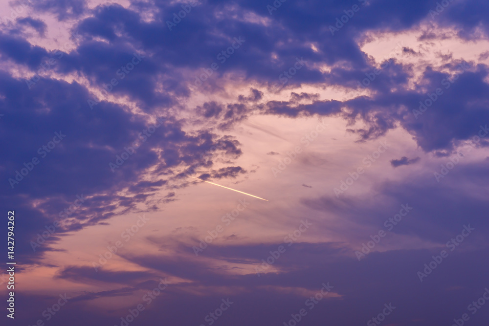 Obraz premium Twilight Time Sky Clouds Background