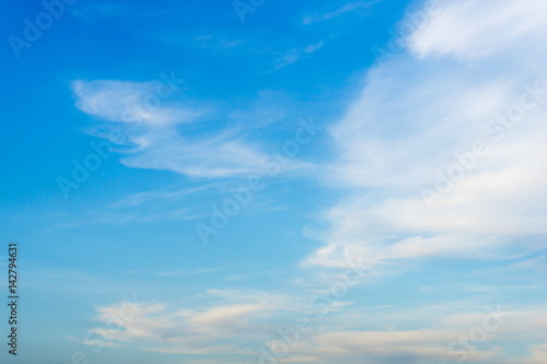 Fototapeta Naklejka Na Ścianę i Meble -  Bright Sky Clouds Smooth Background