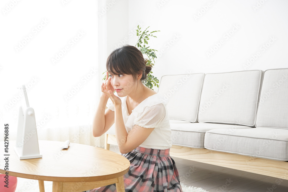Young woman skin care Young woman skin care