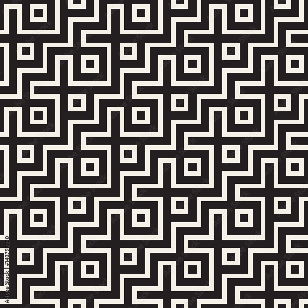 Maze Tangled Lines Contemporary Graphic. Abstract Geometric Background Design. Vector Seamless Pattern. Maze Tangled Lines Contemporary Graphic. Abstract Geometric Background Design. Vector Seamless Pattern.