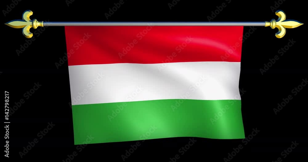 Large Looping Animated Flag of Hungary Large Looping Animated Flag of Hungary