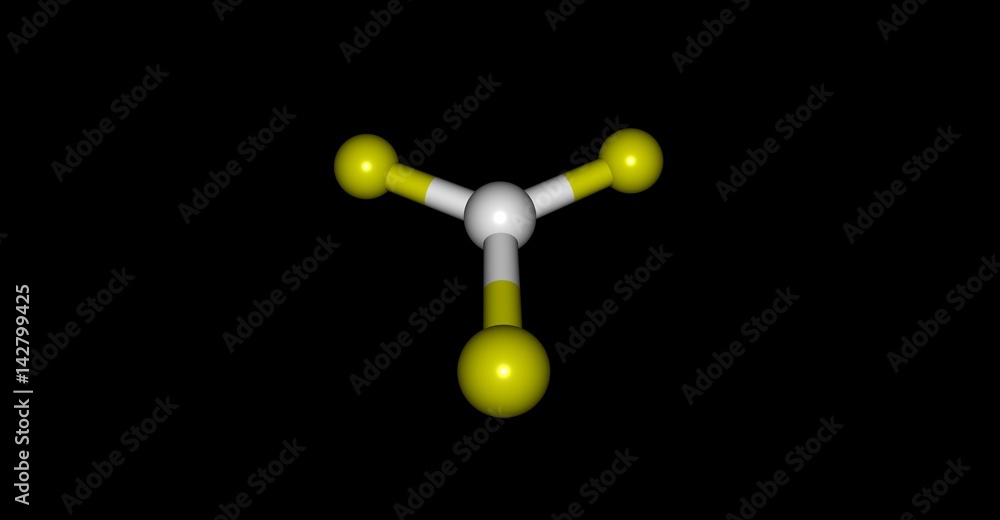 Boron trifluoride molecular structure isolated on black Boron trifluoride molecular structure isolated on black