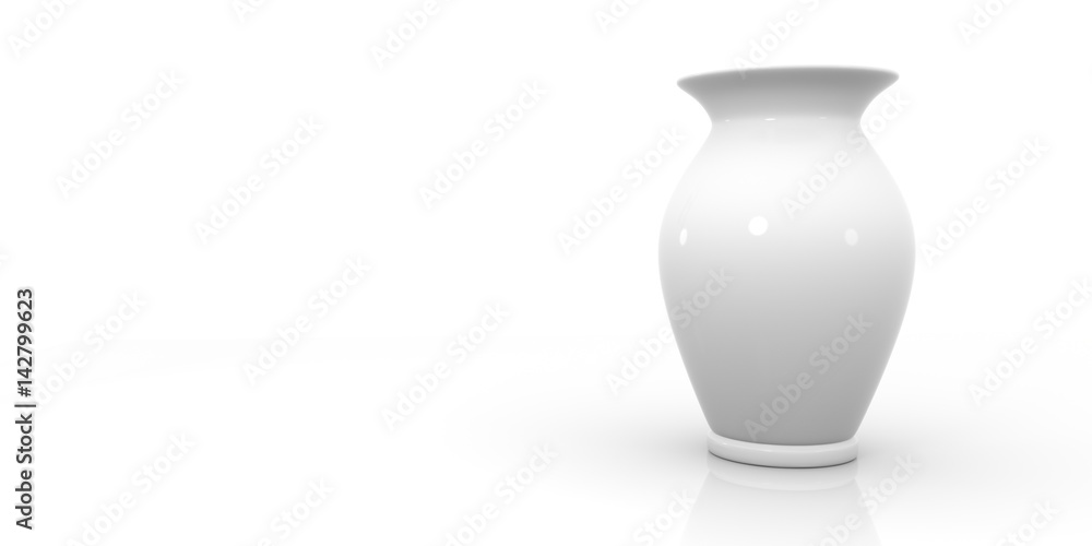 Empty vase on white background. Empty vase on white background.