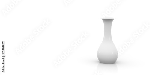 Empty vase on white background.