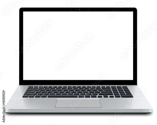Laptop with empty screen