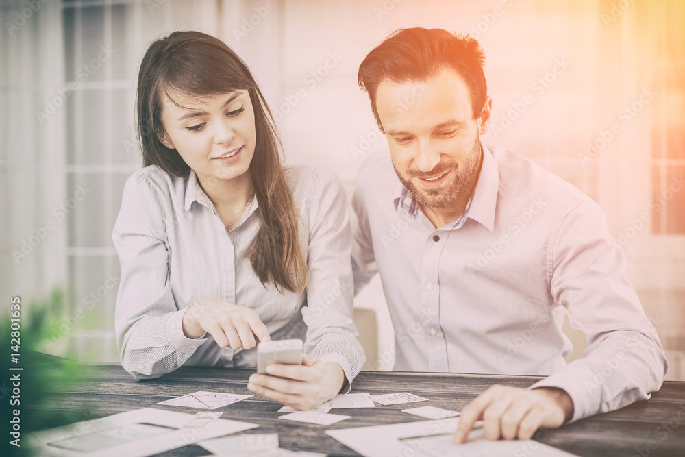 Designers drawing website ux app development. Designers drawing website ux app development.