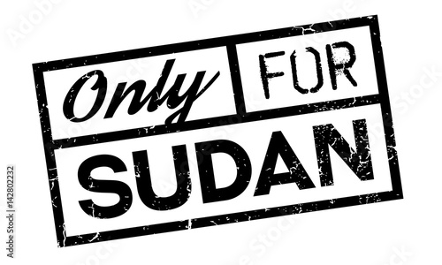 Only For Sudan rubber stamp. Grunge design with dust scratches. Effects can be easily removed for a clean, crisp look. Color is easily changed.