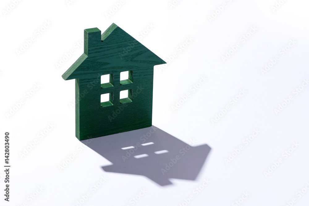 Wooden house modelling on white background Wooden house modelling on white background