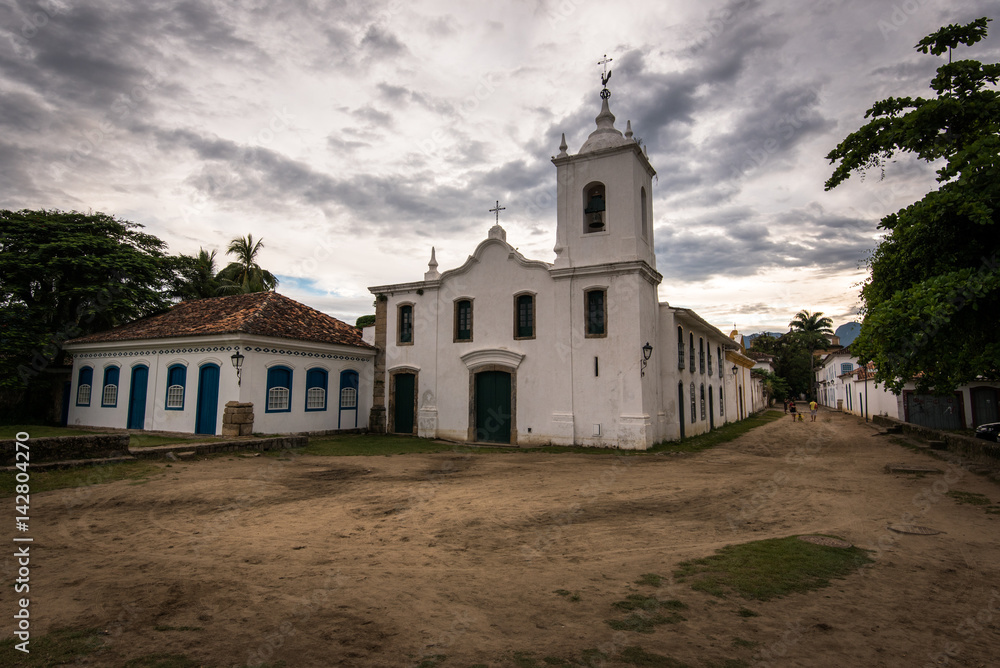 Nossa Senhora das Dores Church in Historical Center of Paraty, Brazil