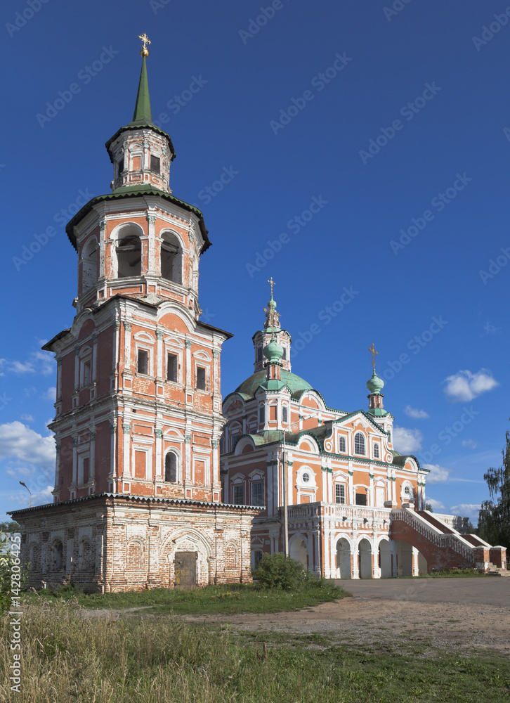 Belltower with the church of Simeon Stylites in Veliky Ustyug, Vologda region, Russia