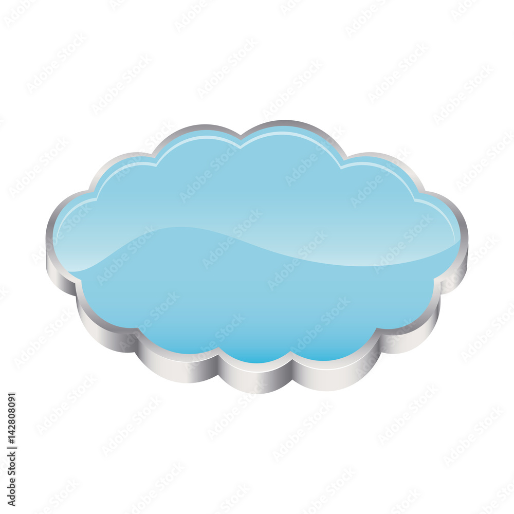 3D realistic cloud in cumulus shape vector illustration 3D realistic cloud in cumulus shape vector illustration
