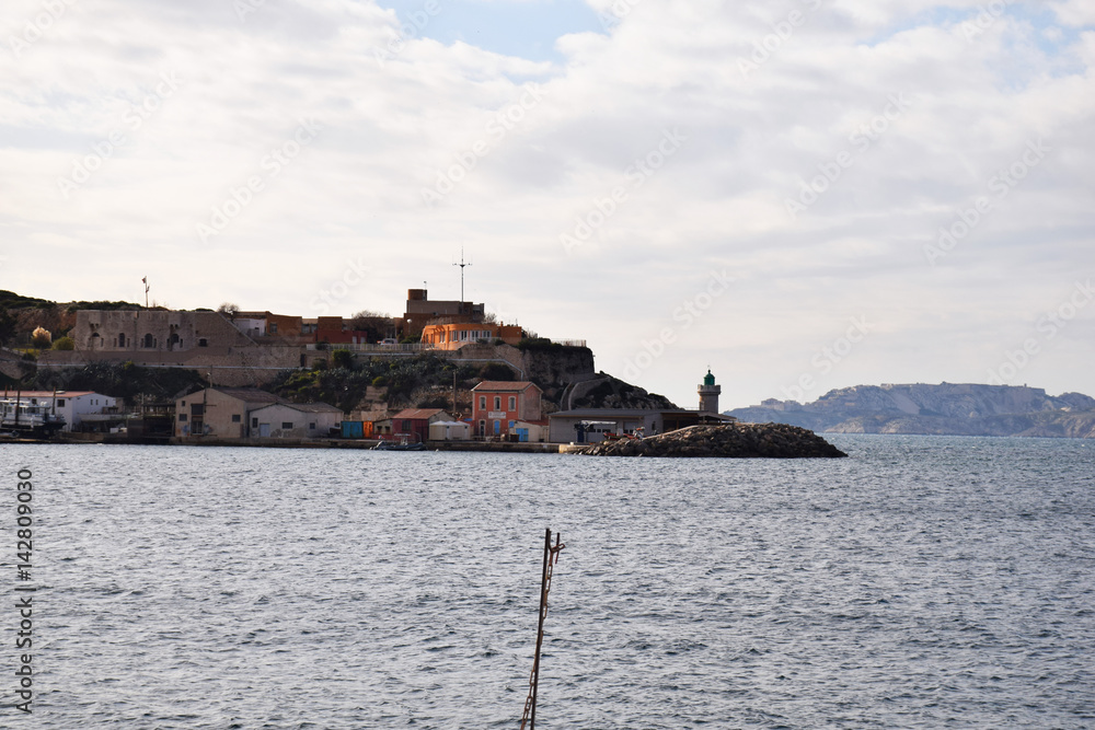 coast and the lighthouse in front of Marseille