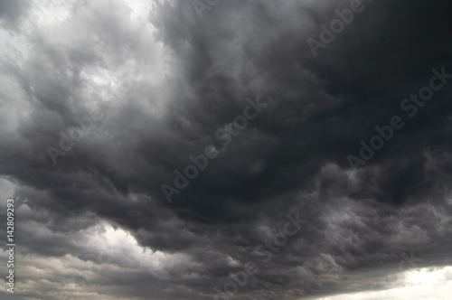 Dark storm clouds - the rain