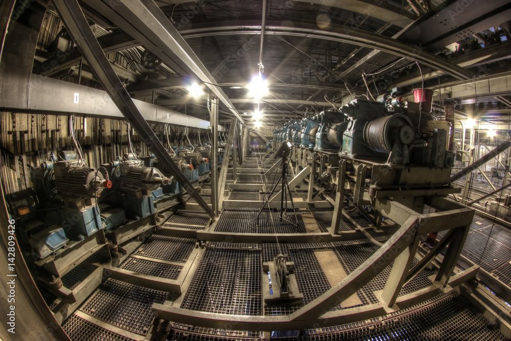 Engines on the fly loft of theatre Engines on the fly loft of theatre