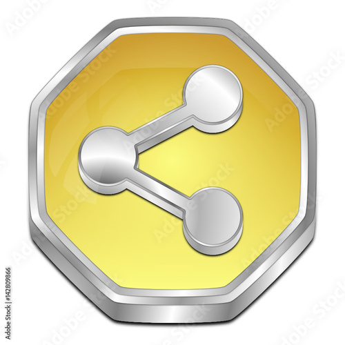 Share Button - 3D illustration