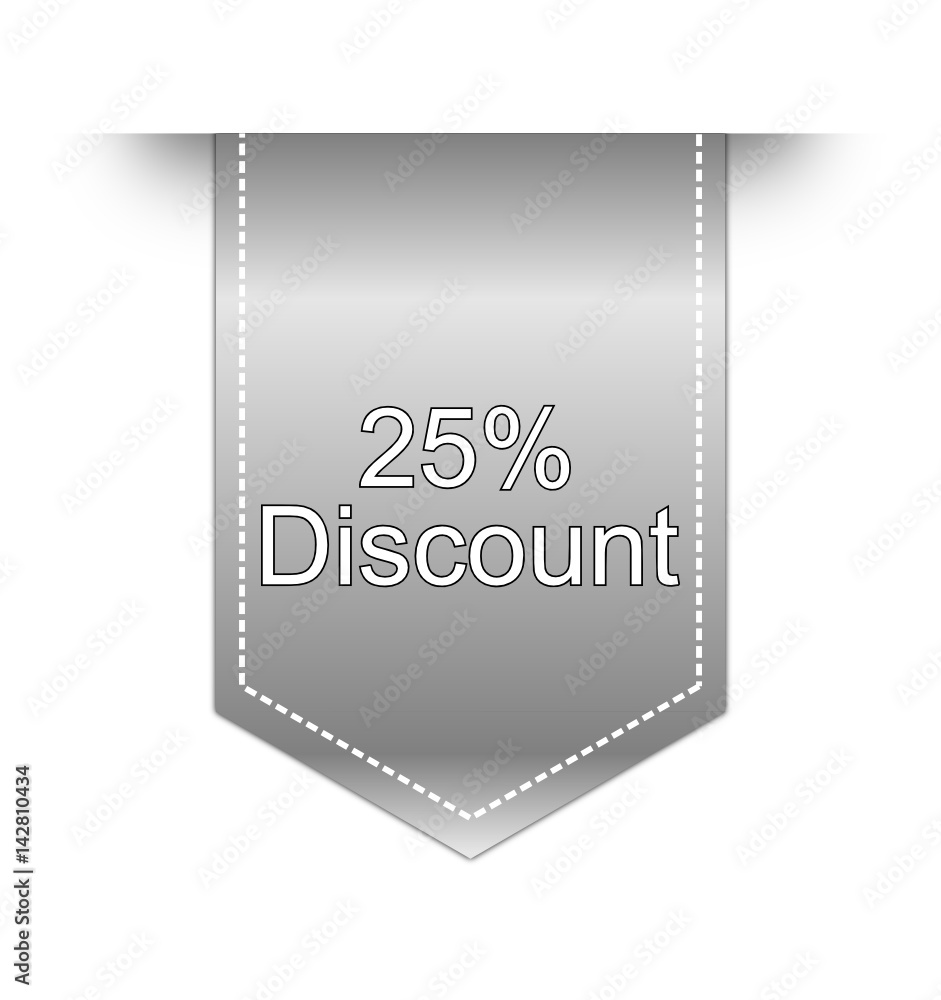 25% Discount label