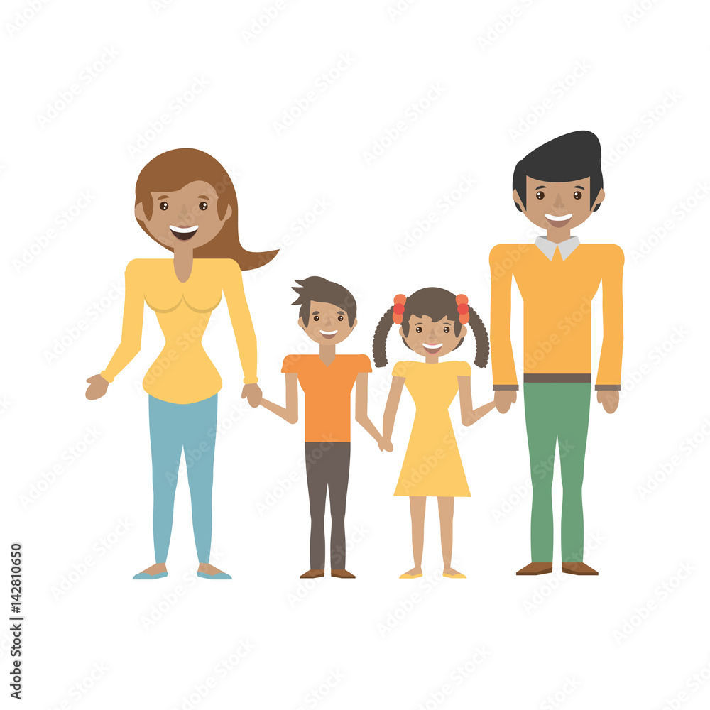 happy family love members vector illustration eps 10